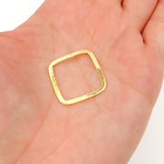 Gold-plated Sterling Silver Brushed Square Connector